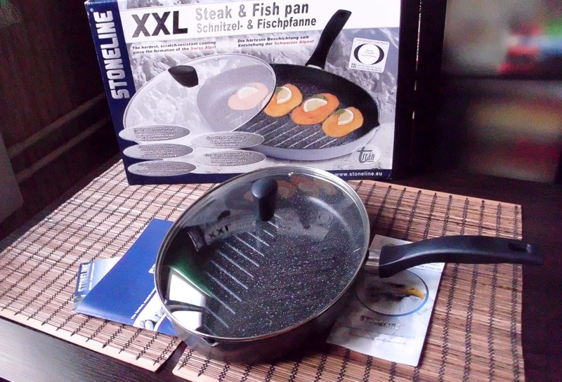 Stoneline керамическая сковорода XXL для шницелей и рыбы 35*24 Арт. WX 6949
