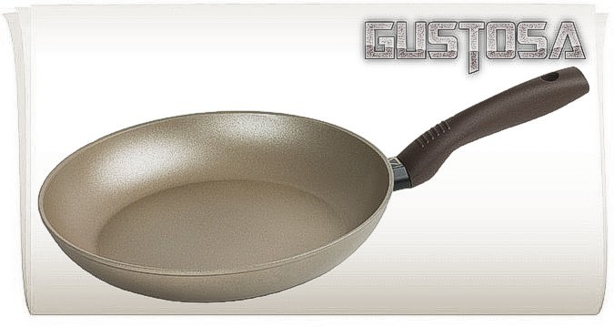 TVS Gustosa™ сковорода Ø28см. Высота 5,0 см. Объем 2,0 л. с покрытием Plustek® Арт. GS27928