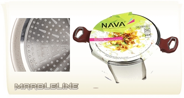 Nava® кастрюля Marbleline Ø20см Арт. 10-044-006 мраморно-керамическое покрытие