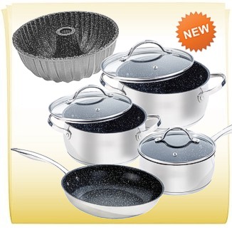 Stoneline® набор посуды «Professional» из 8 предметов, (нержавеющая сталь),  Арт. WX 13749KS